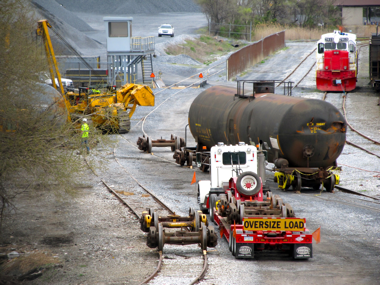 damaged tank car